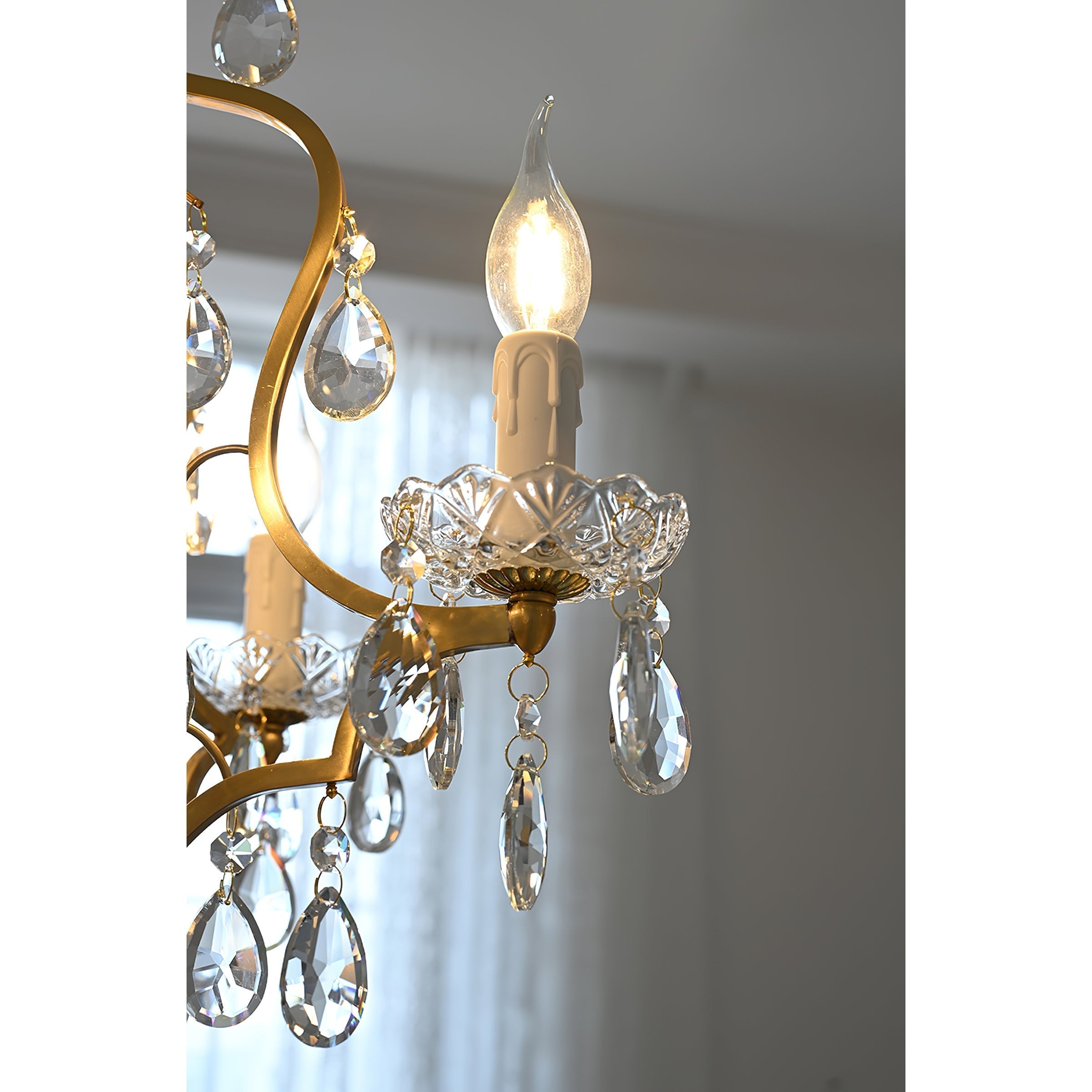 Cevinyra Postmoderner Luxus Messing Kristall Ranken Kronleuchter-Letslighting