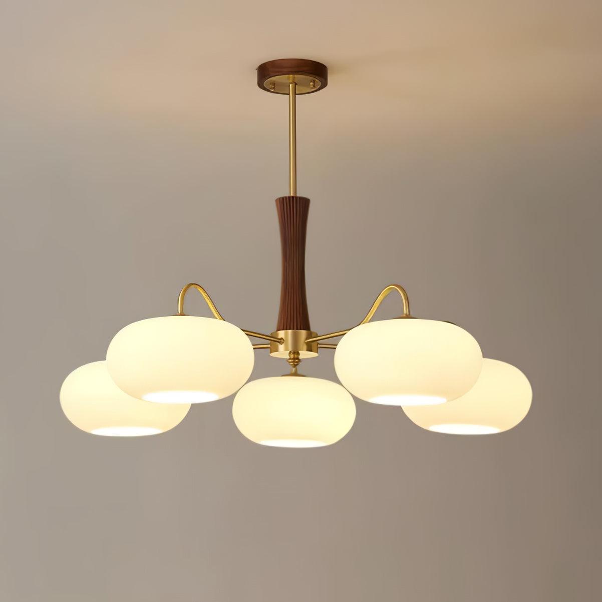 Lustra Kronleuchter Messing Holz Persimone-Letslighting