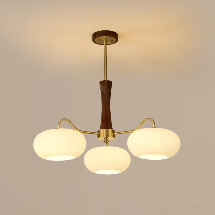 Lustra Kronleuchter Messing Holz Persimone-Letslighting