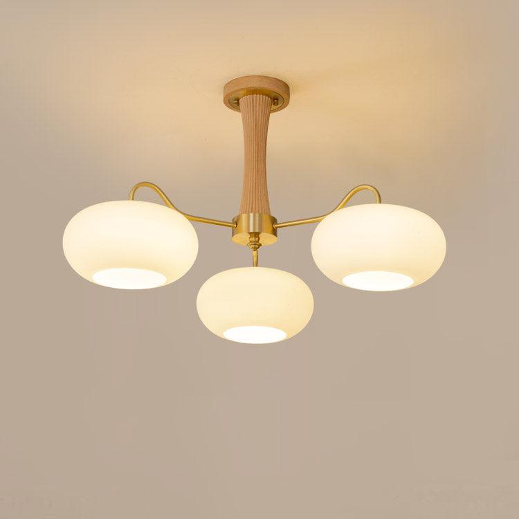 Lustra Kronleuchter Messing Holz Persimone-Letslighting