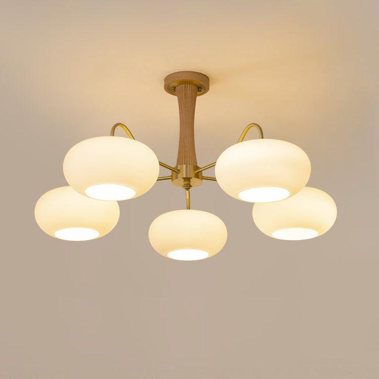 Lustra Kronleuchter Messing Holz Persimone-Letslighting