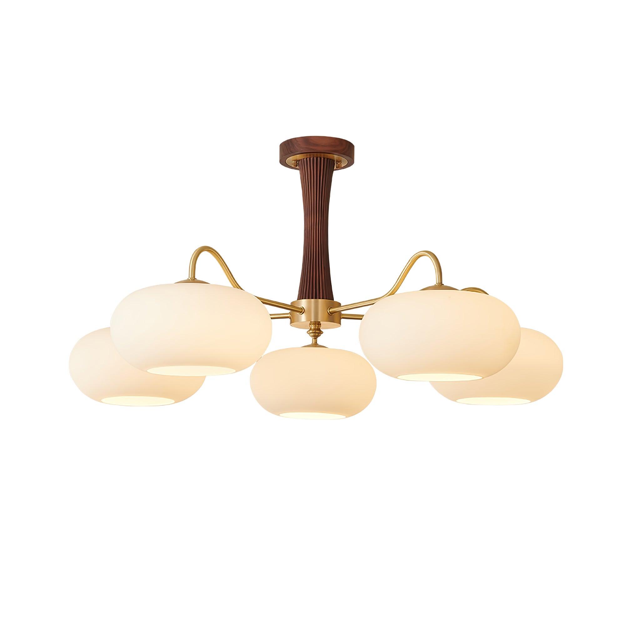 Lustra Kronleuchter Messing Holz Persimone-Letslighting