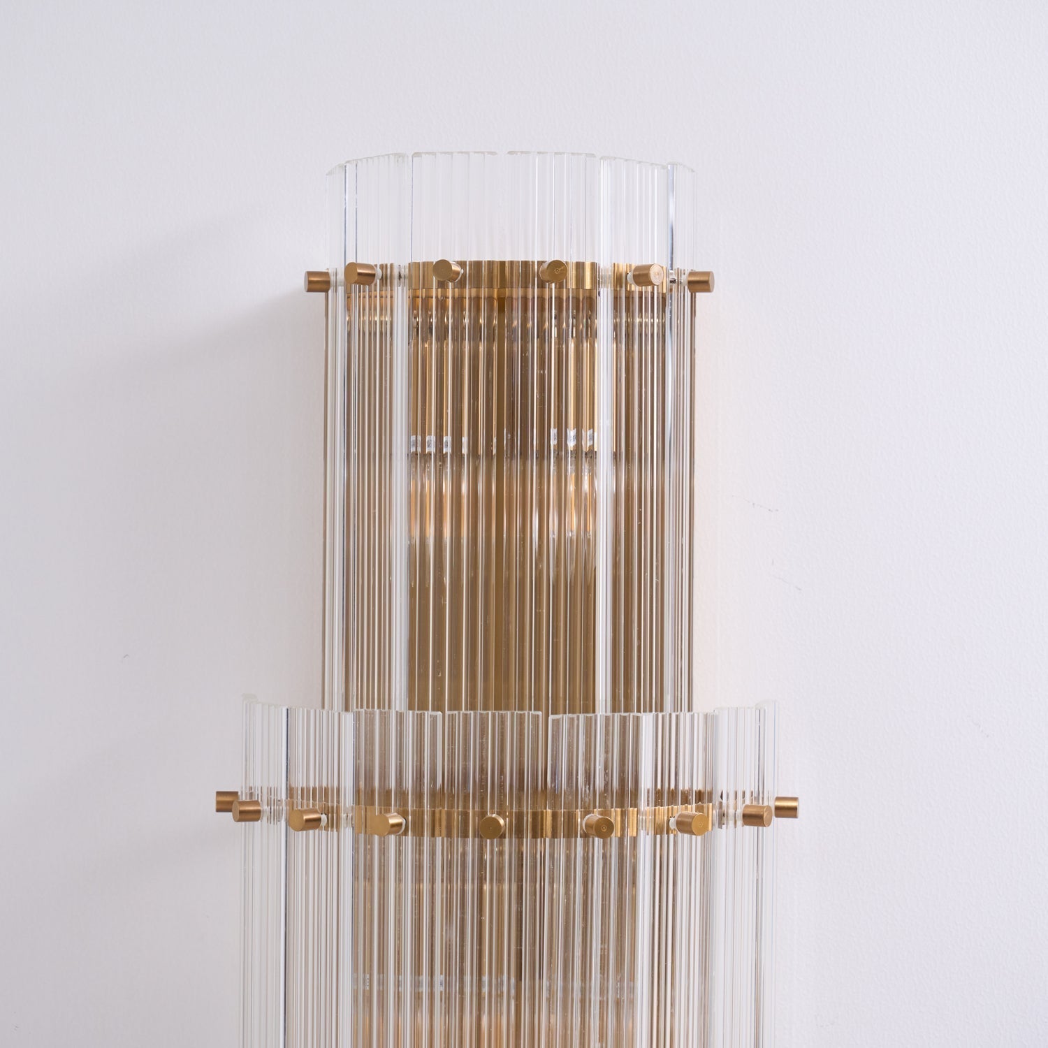 Aurora Wall Light Layered Glass Rods Copper Modern Vertical - Neutralighting