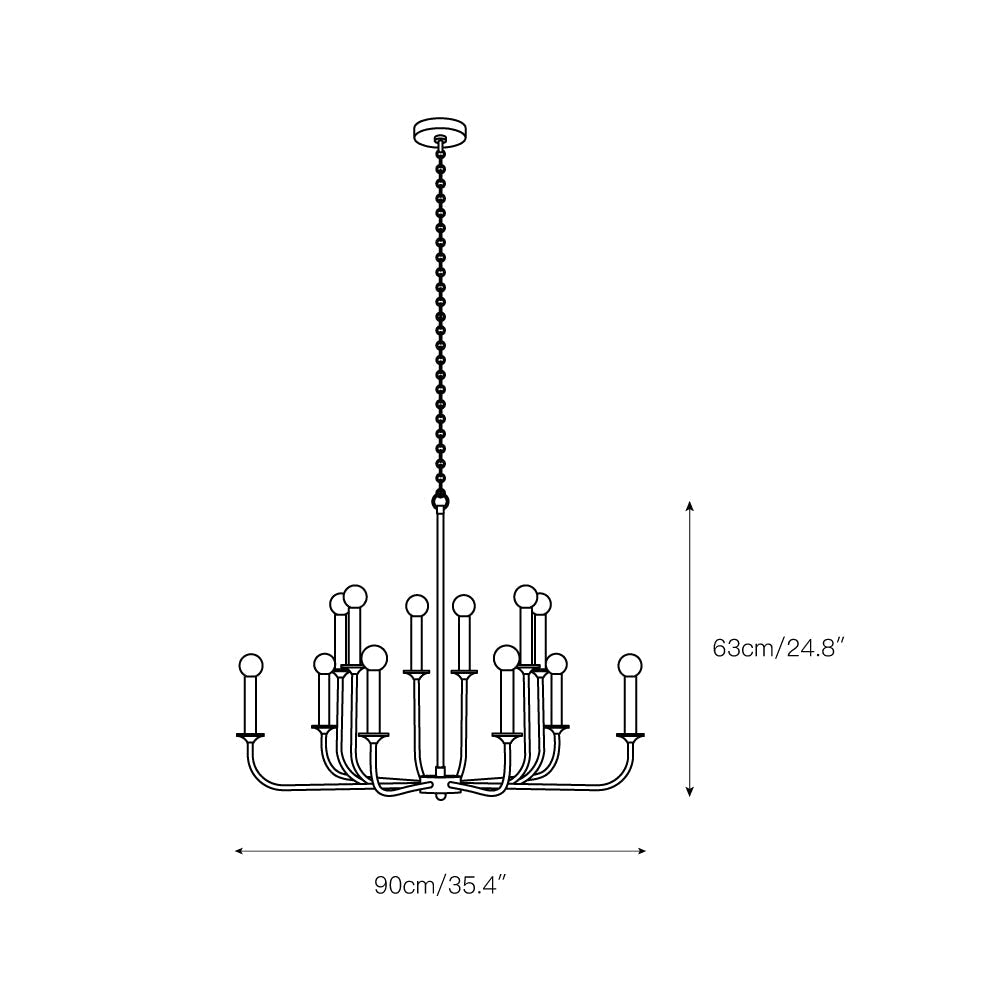 Orrinora Industrieller Vintage-Kronleuchter-Letslighting