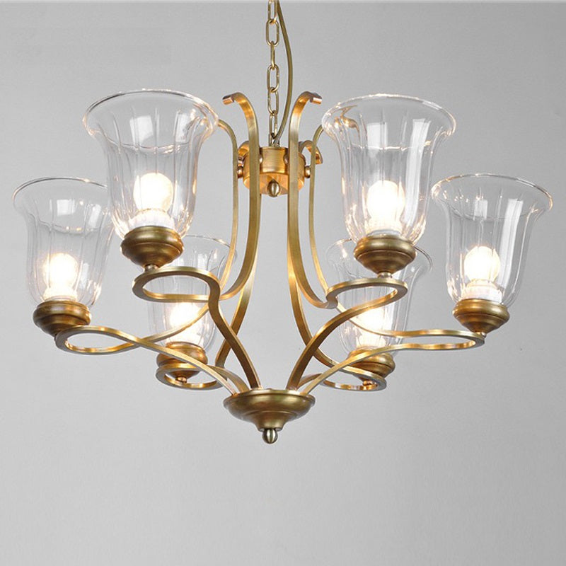 Ethos Eleganter Messing-Glas-Kronleuchter-Letslighting