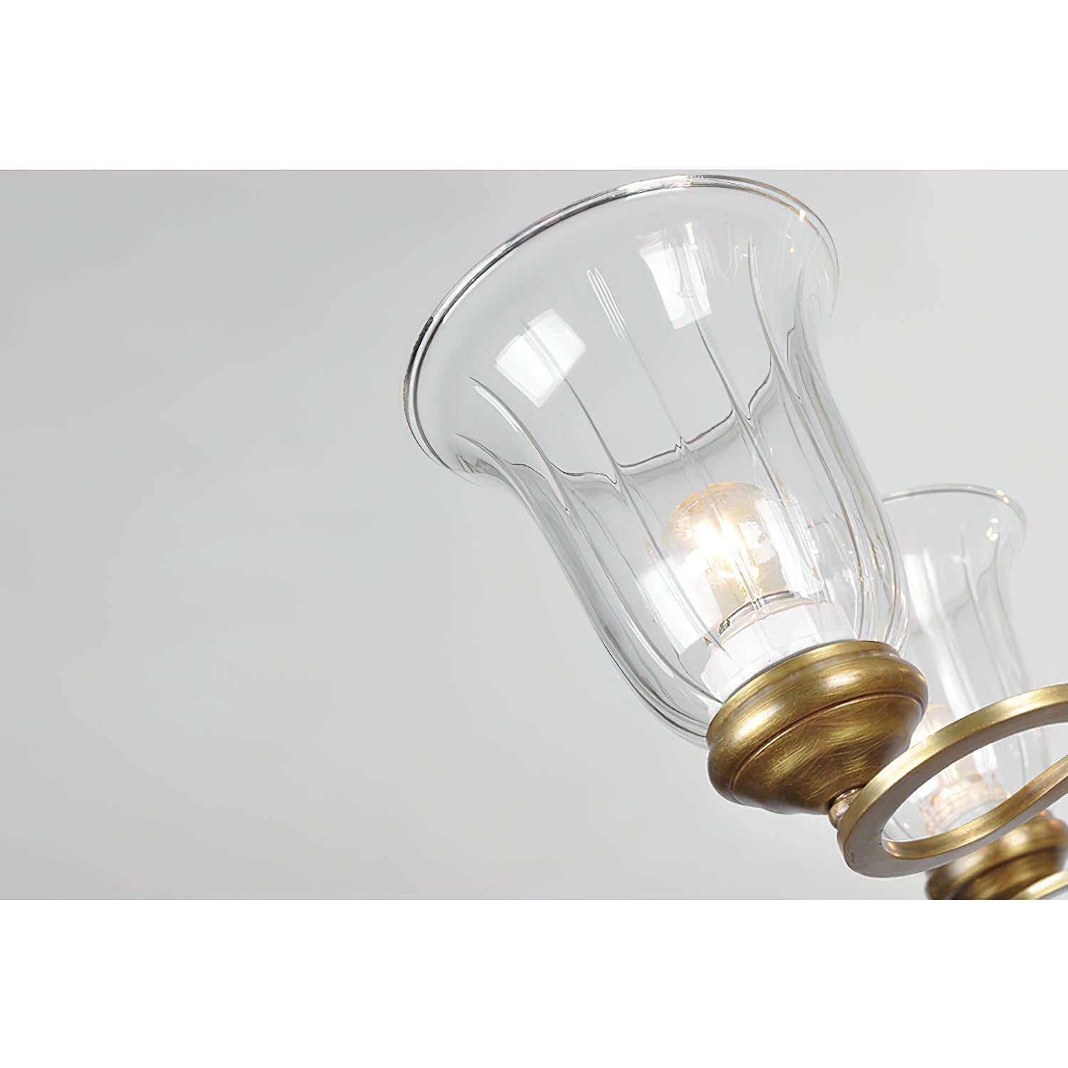 Ethos Eleganter Messing-Glas-Kronleuchter-Letslighting