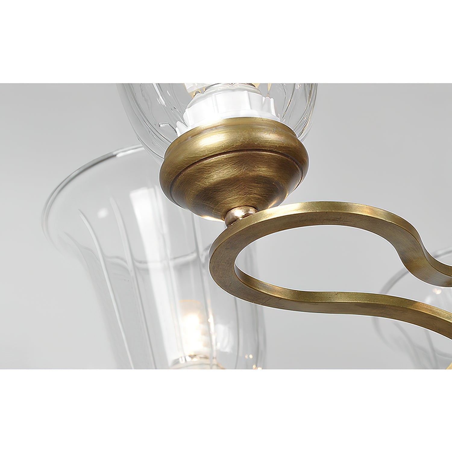 Ethos Eleganter Messing-Glas-Kronleuchter-Letslighting