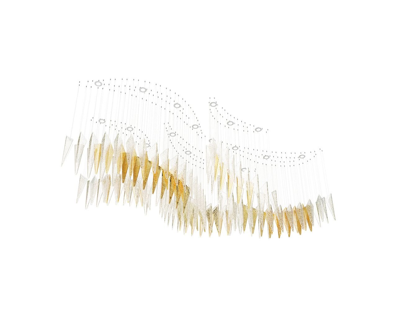 Nyvinia Glas Feder-Form Kronleuchter-Letslighting