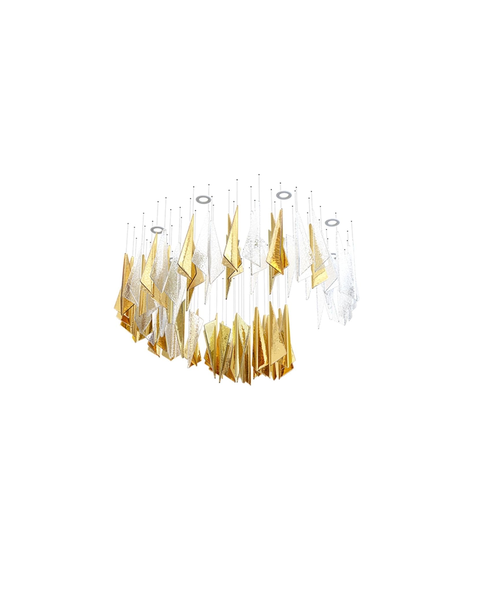 Nyvinia Glas Feder-Form Kronleuchter-Letslighting