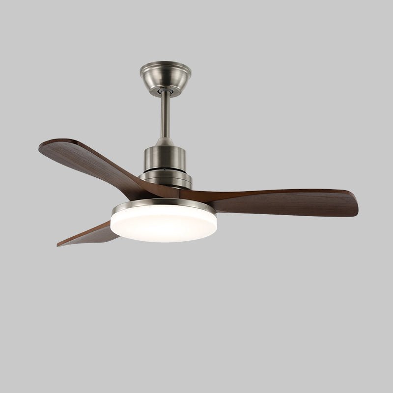 Kaelen Moderner Deckenventilator mit Holz und Beleuchtung