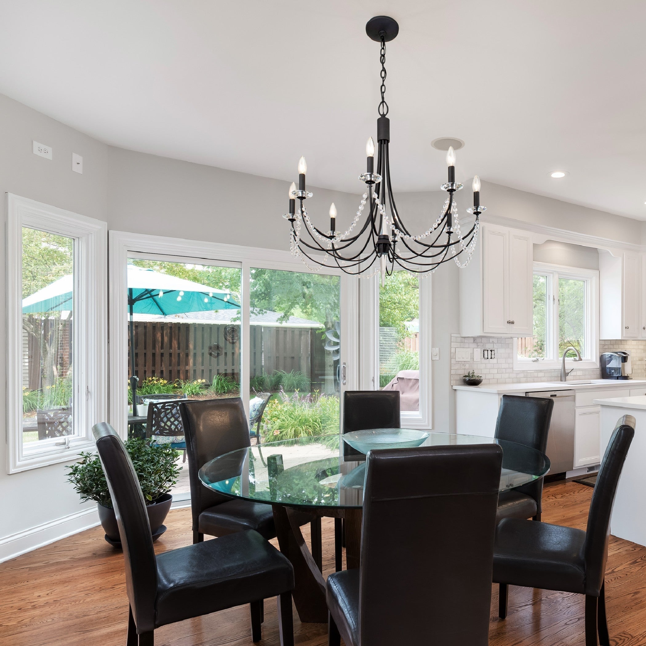 Purelux Postmodern Luxury Brass Metal Crystal Chandelier - Letslighting