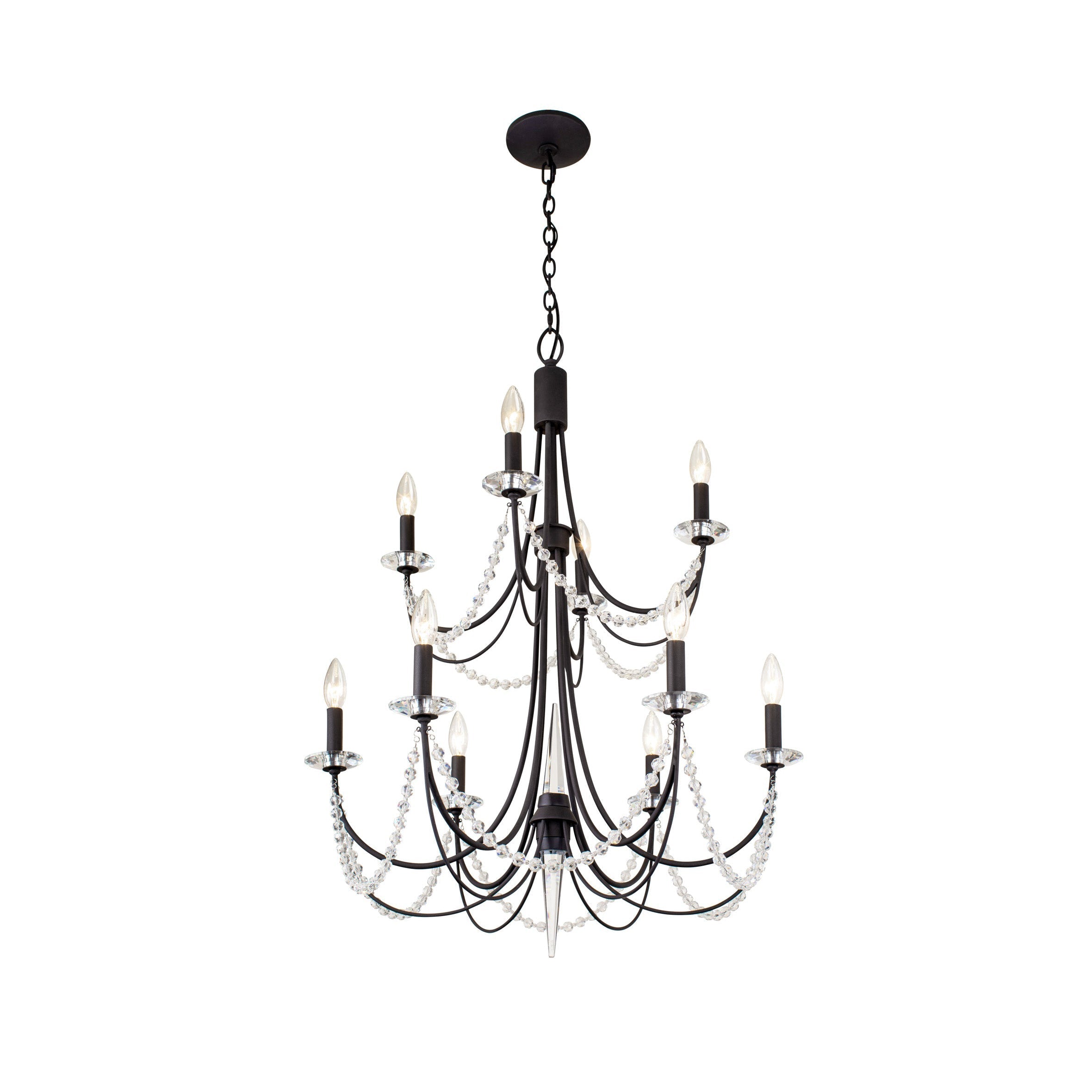 Purelux Postmodern Luxury Brass Metal Crystal Chandelier - Letslighting