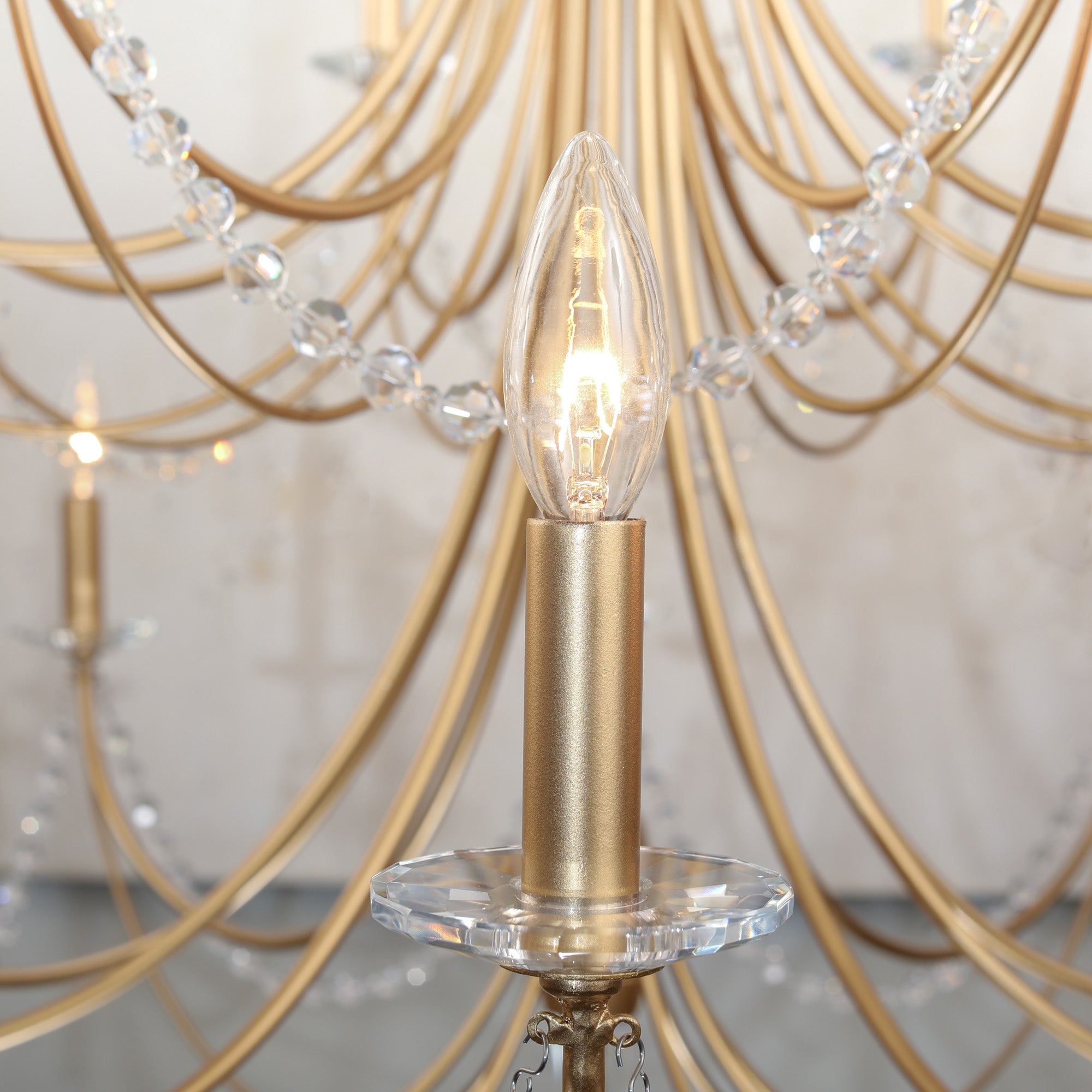 Purelux Postmoderner Luxus Messing Kristall Kronleuchter-Letslighting