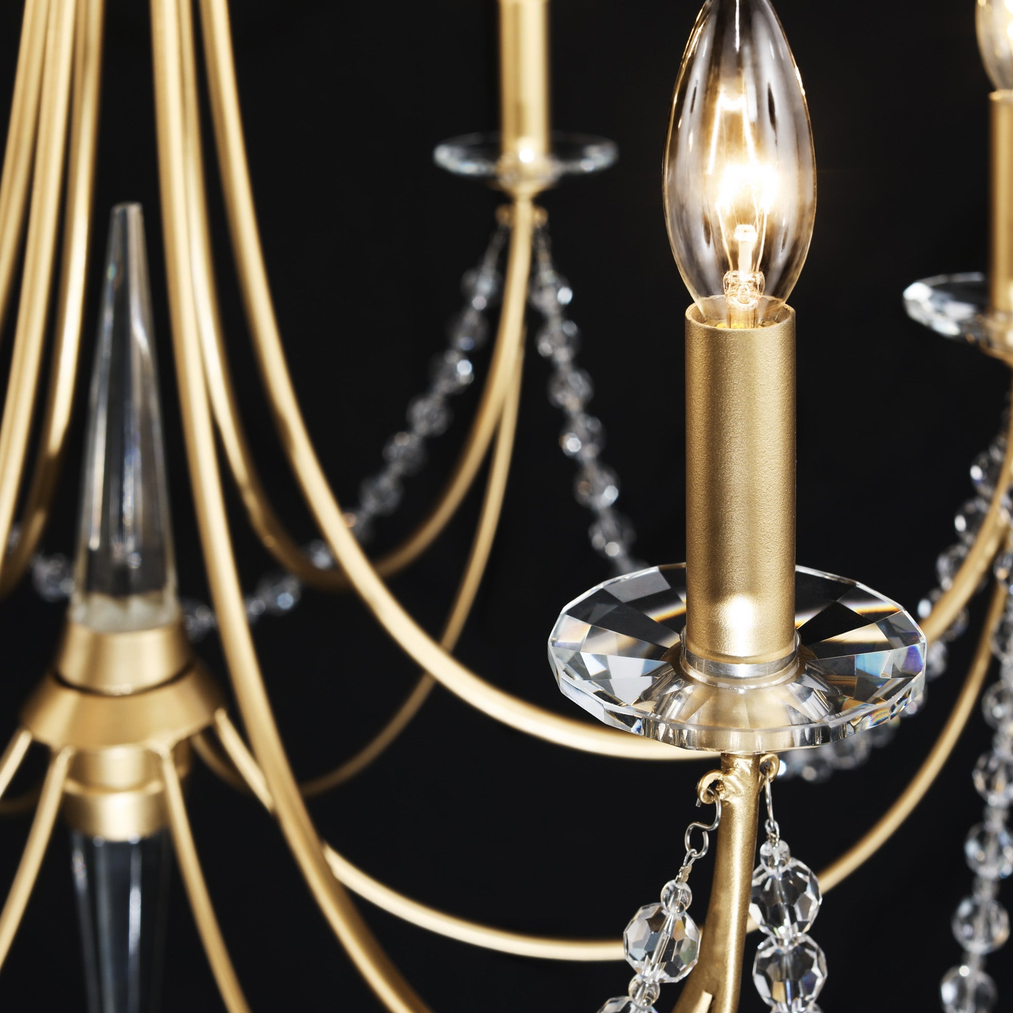 Purelux Postmoderner Luxus Messing Kristall Kronleuchter-Letslighting