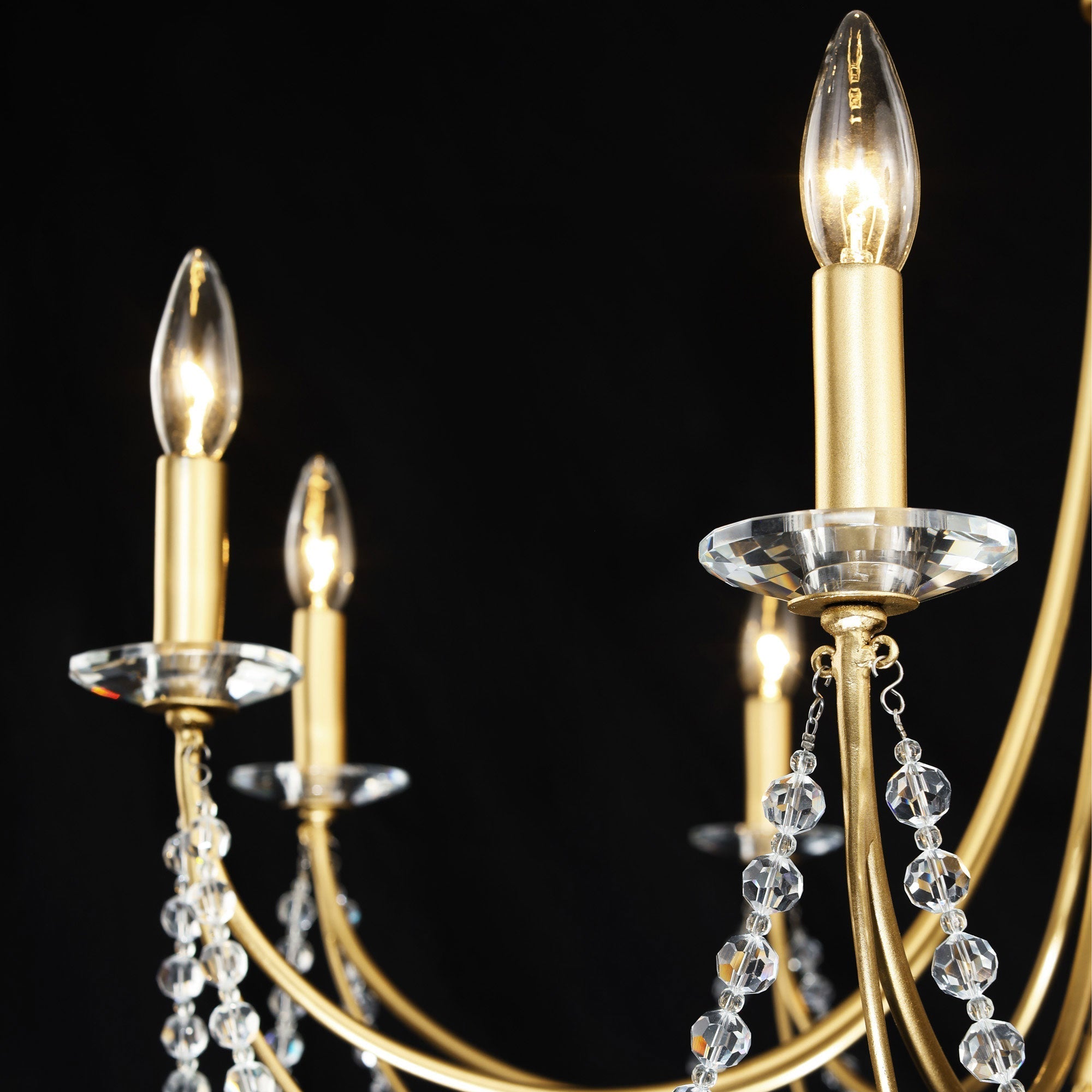 Purelux Postmoderner Luxus Messing Kristall Kronleuchter-Letslighting