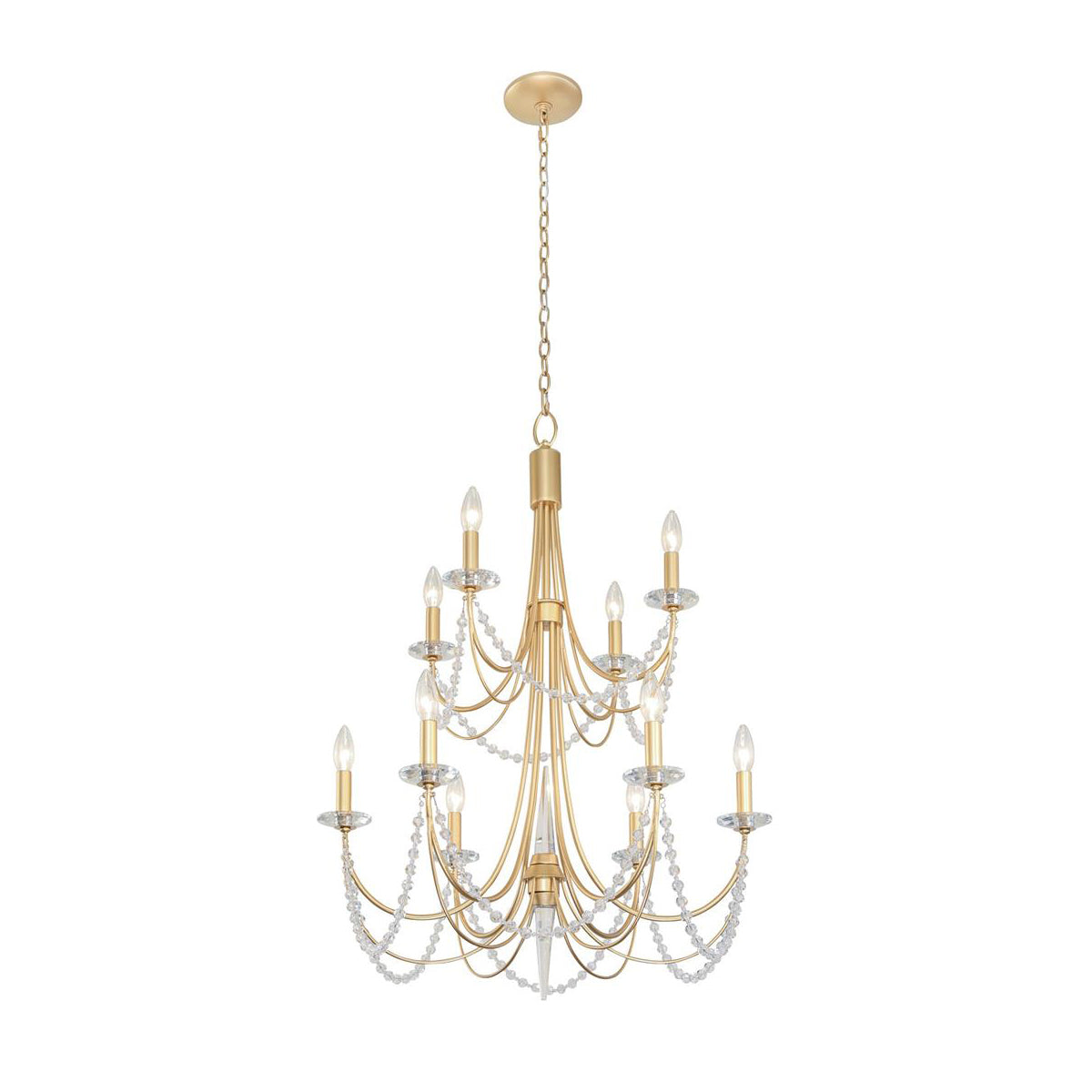 Purelux Postmoderner Luxus Messing Kristall Kronleuchter-Letslighting