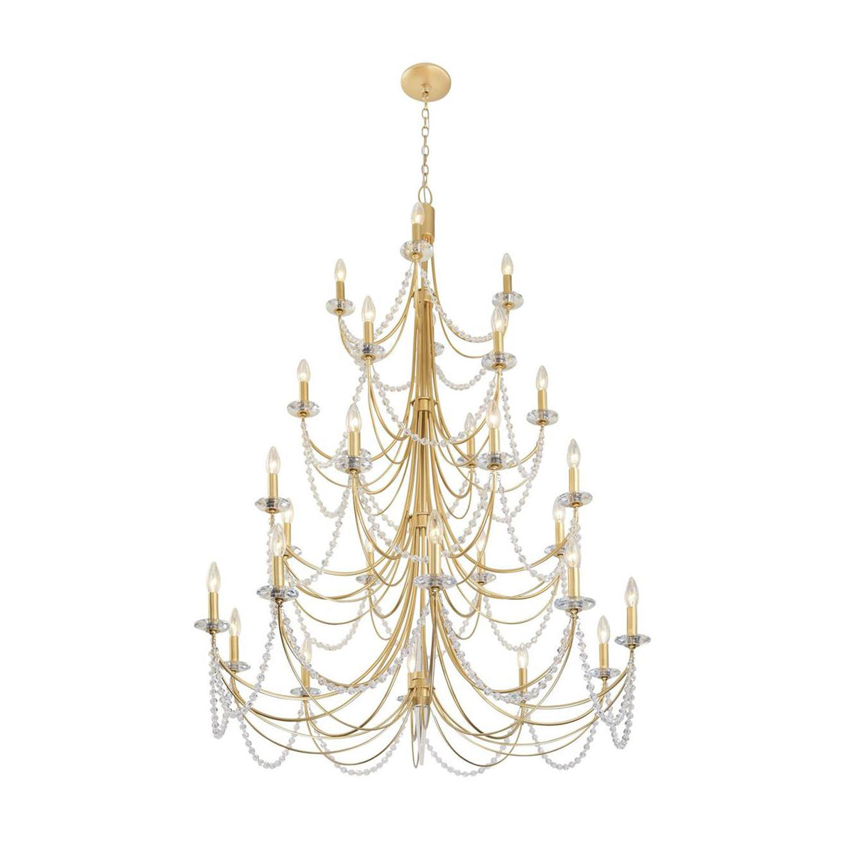Purelux Postmoderner Luxus Messing Kristall Kronleuchter-Letslighting