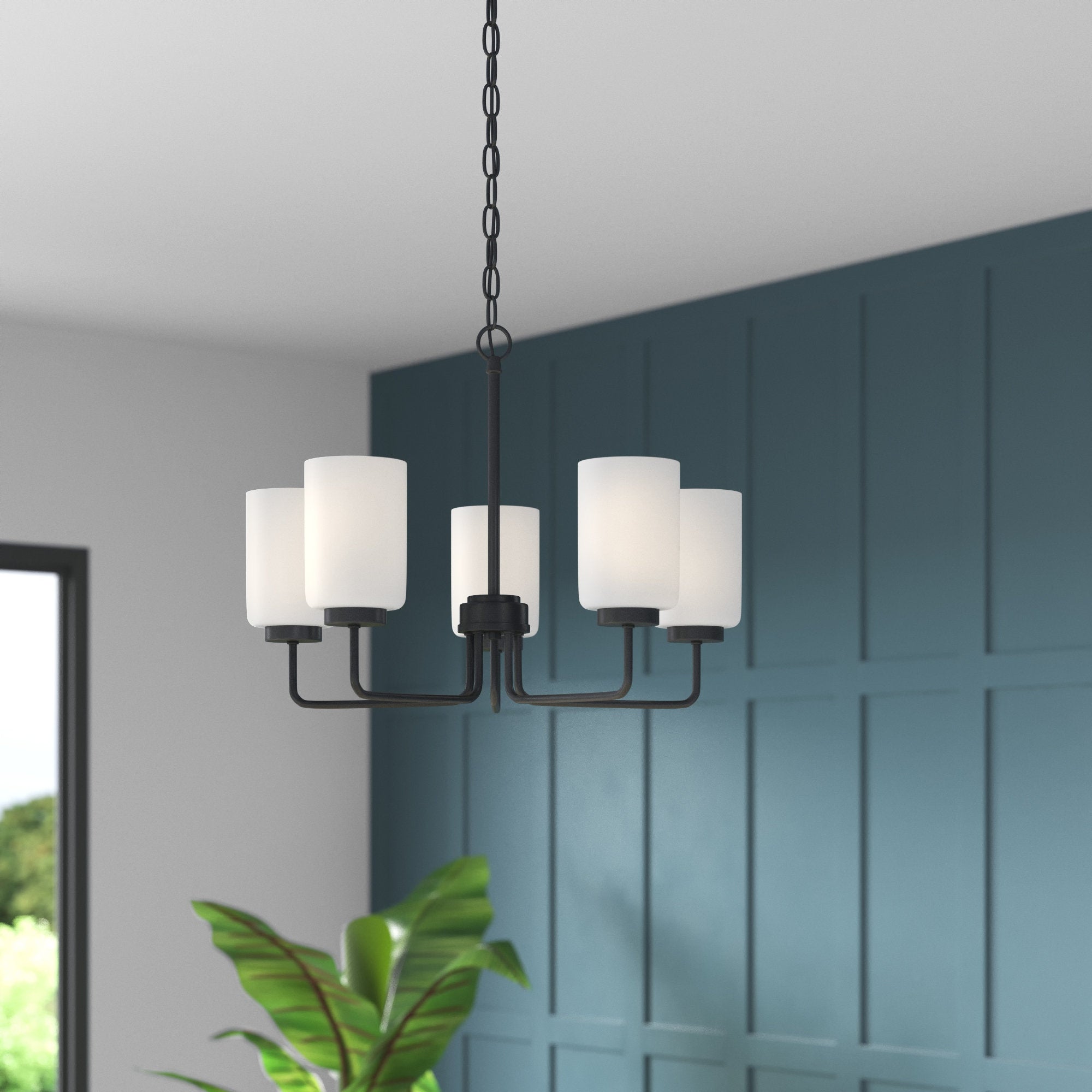 Neva Moderner Kronleuchter aus Schwarzem Glas-Letslighting