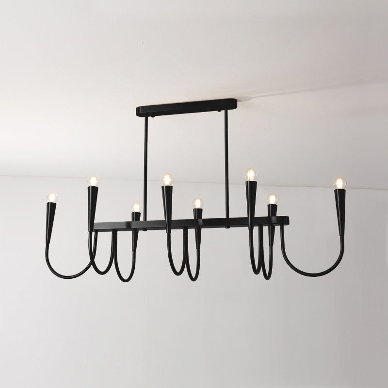 Fluide Eleganter linearer Kronleuchter aus Messing-Letslighting