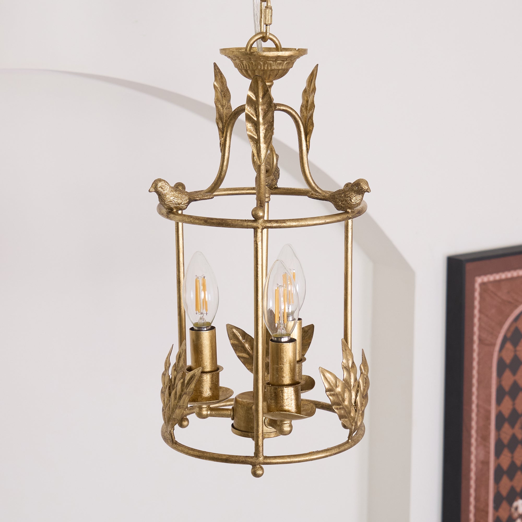 Hylite Vintage Industrial Gold Laterne Pendelleuchte-Letslighting
