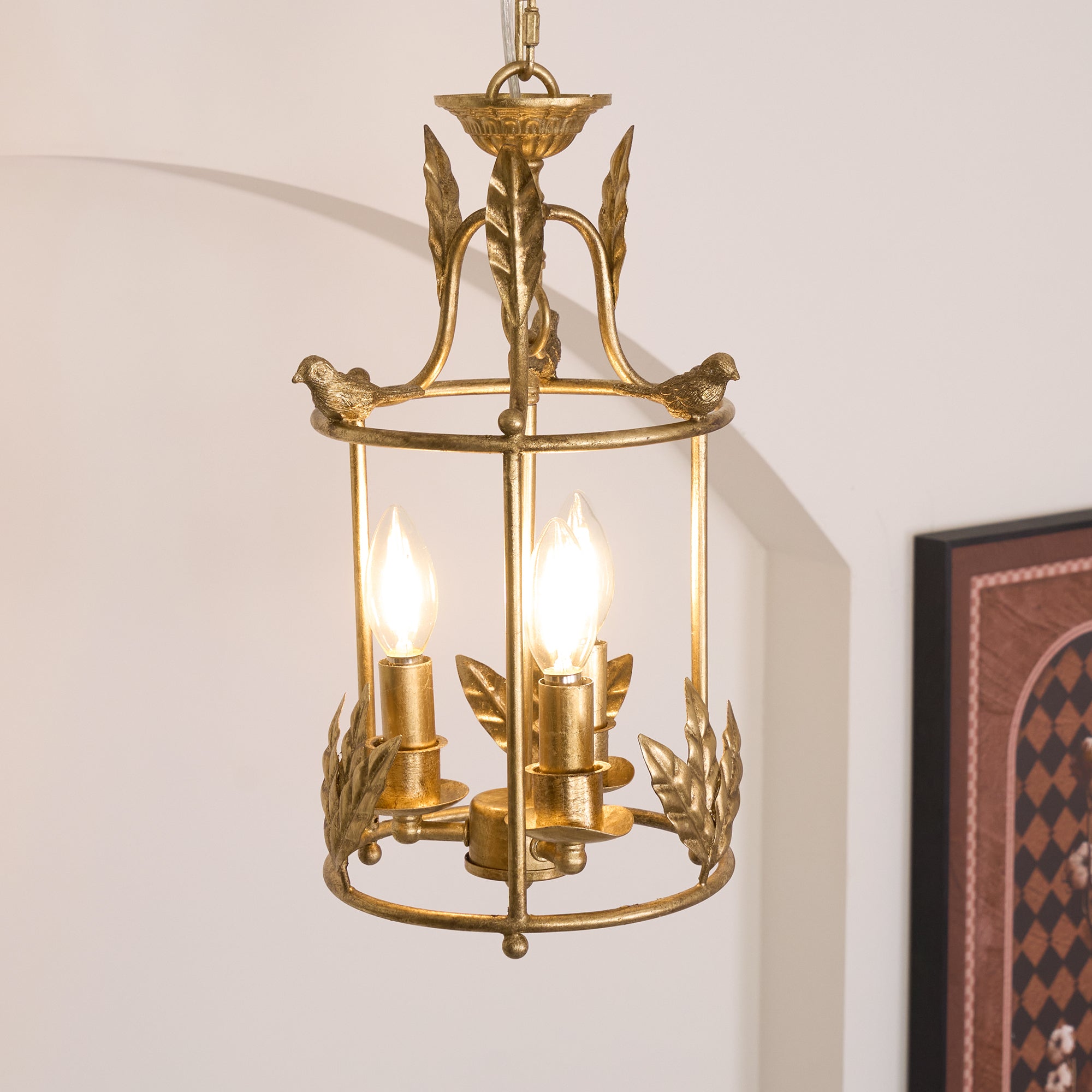 Hylite Vintage Industrial Gold Laterne Pendelleuchte-Letslighting