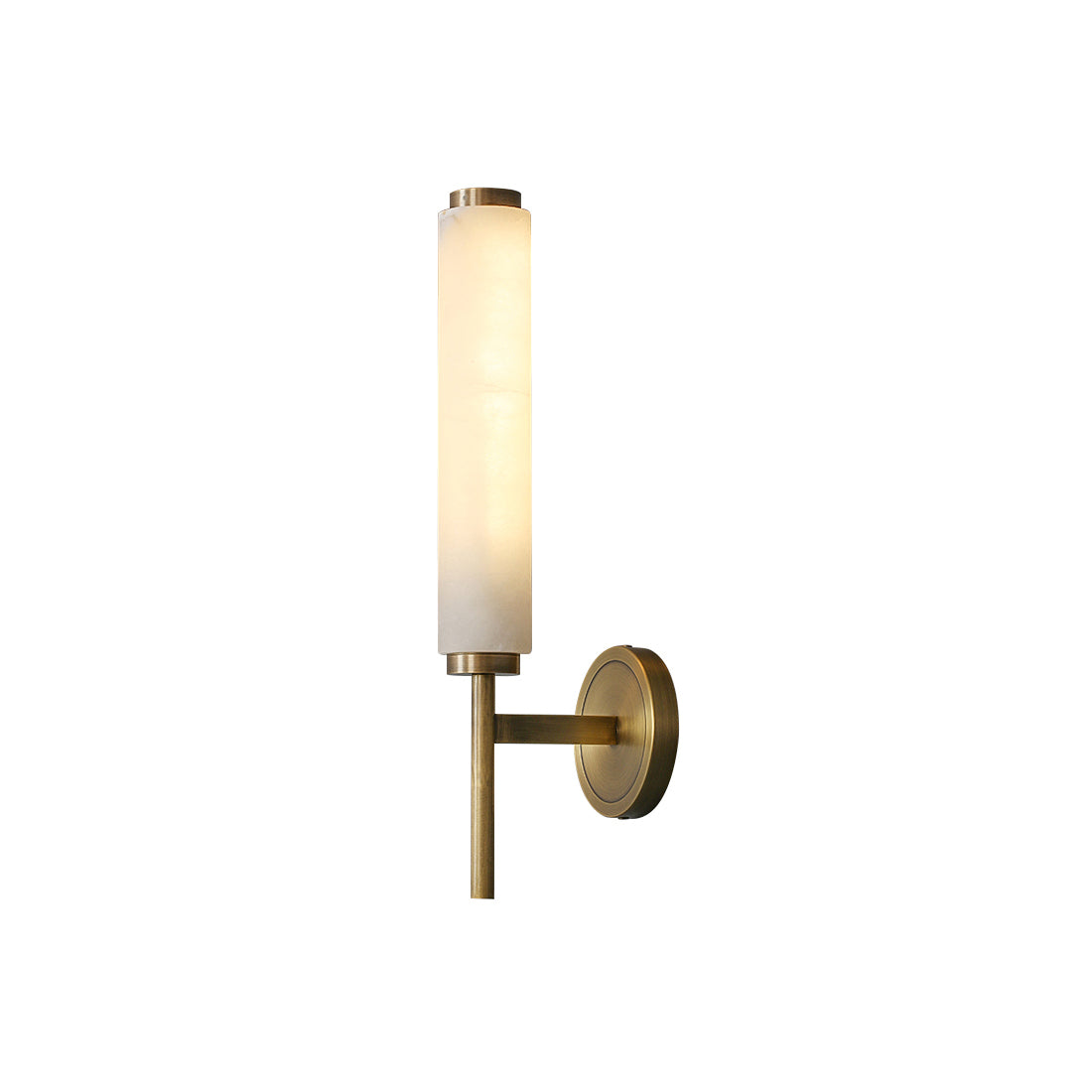 Abyss Modern Minimalist Brass Metal Alabaster Wall Lamp - Letslighting