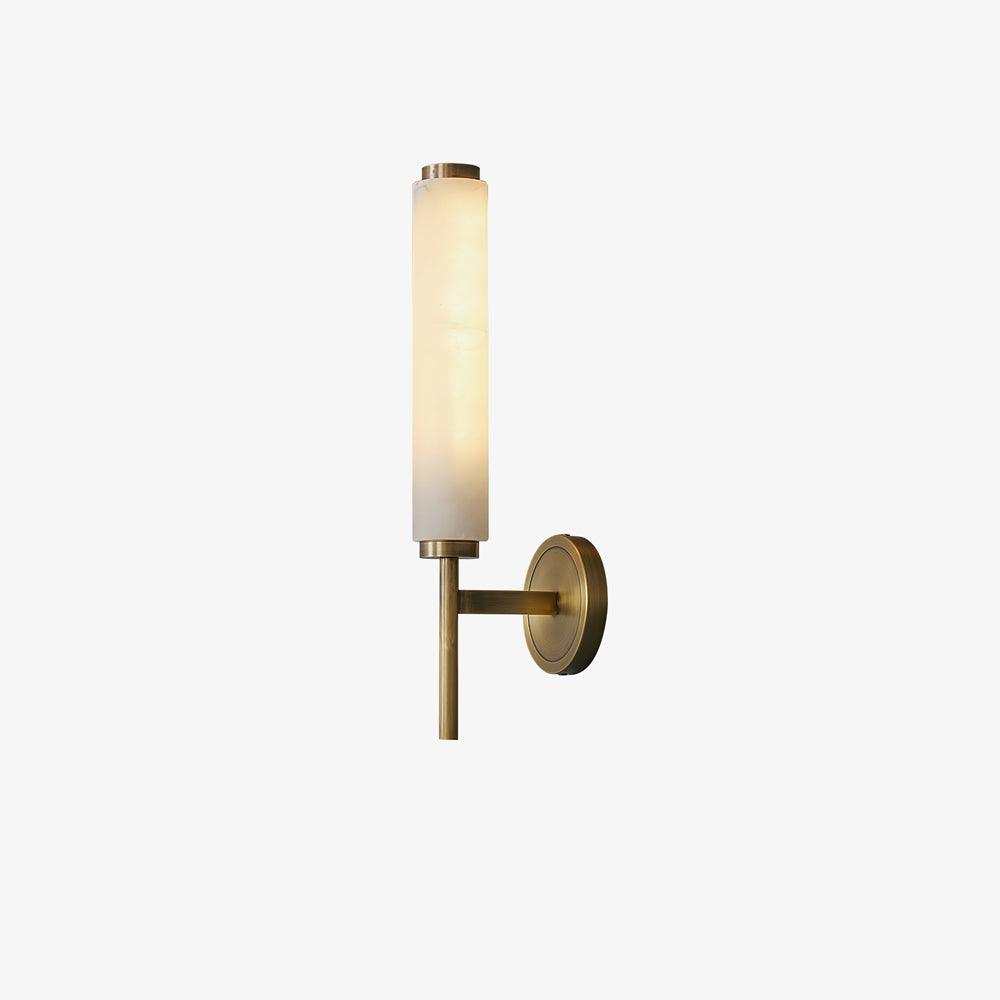 Jern Art-Déco-Wandleuchte aus Alabaster