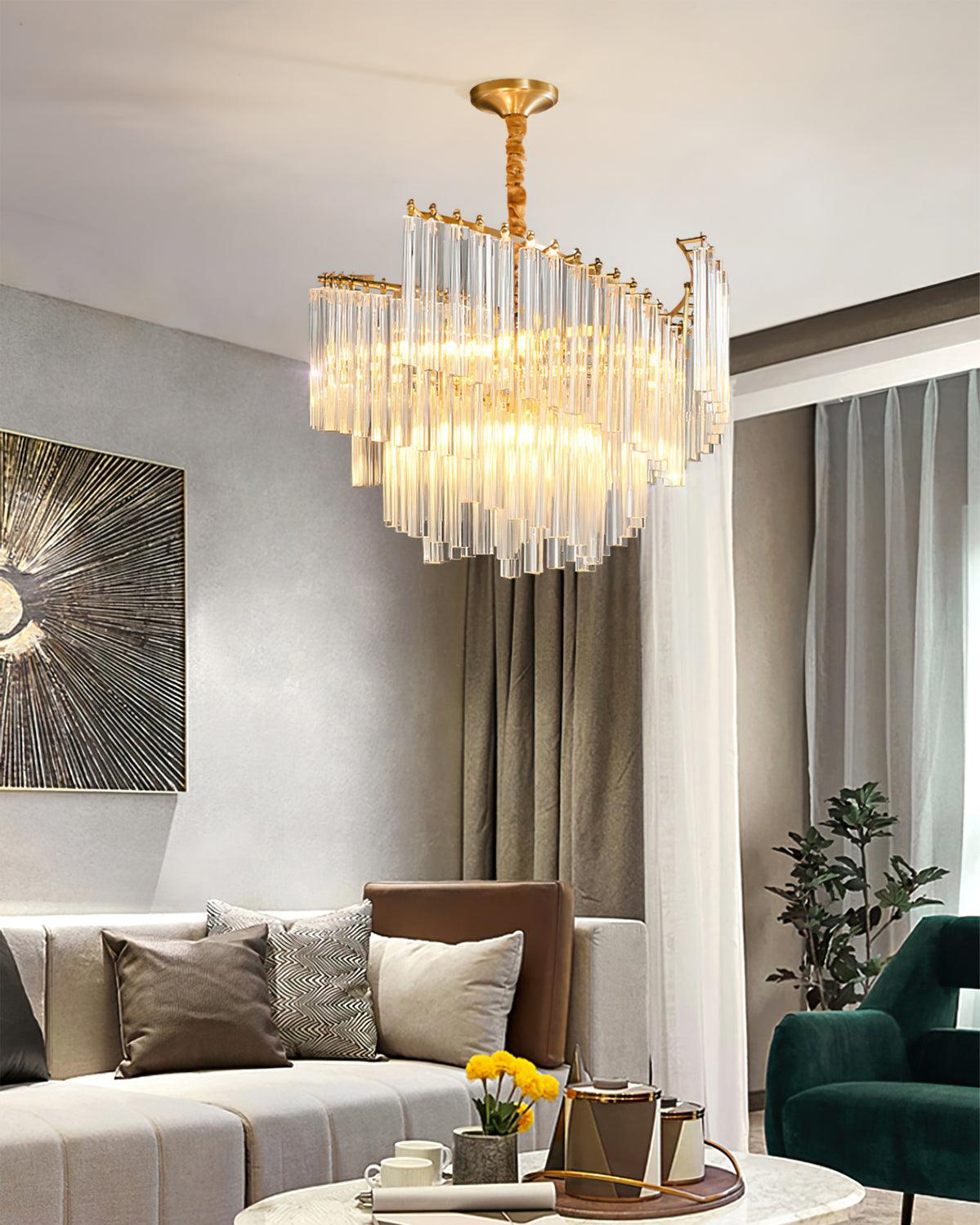 Ilsoris Postmoderner Luxus-Kronleuchter aus Brinicle-Kristall-Letslighting