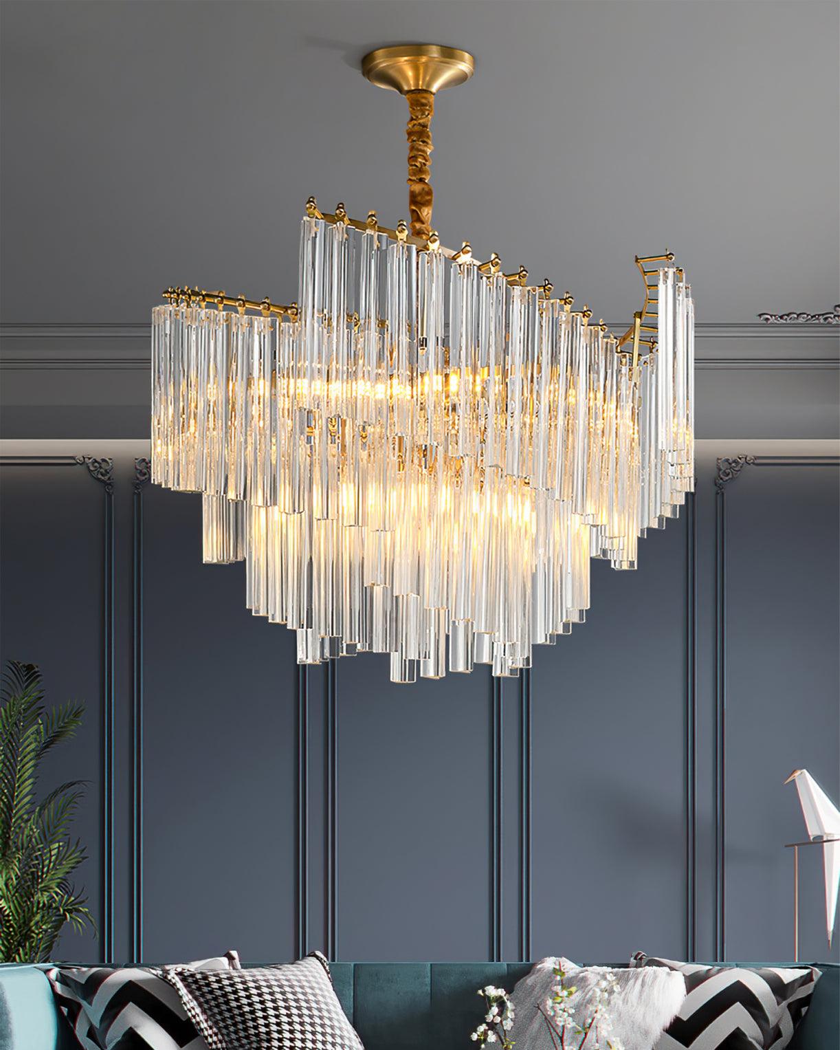 Ilsoris Postmoderner Luxus-Kronleuchter aus Brinicle-Kristall-Letslighting