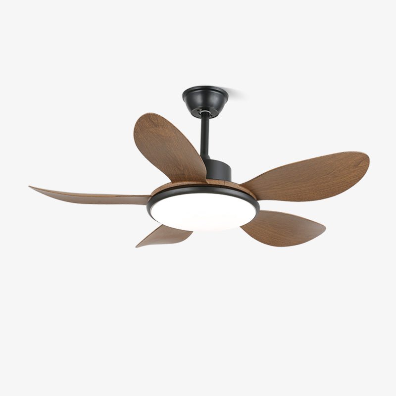 Tirenor Holz Deckenventilator mit Beleuchtung, Gesamtansicht