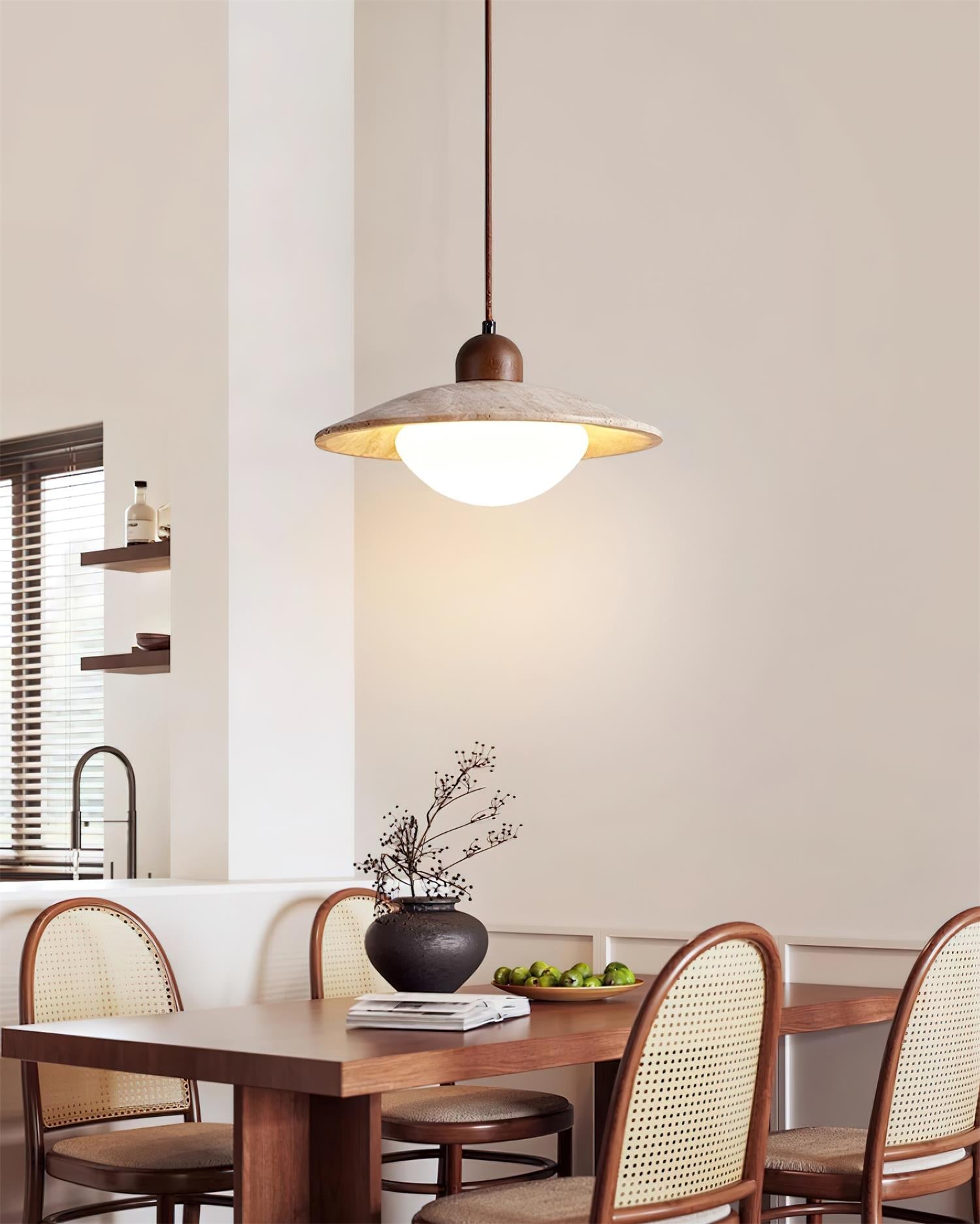 Ritta Pendant Lamp Travertine Minimalist - Letslighting