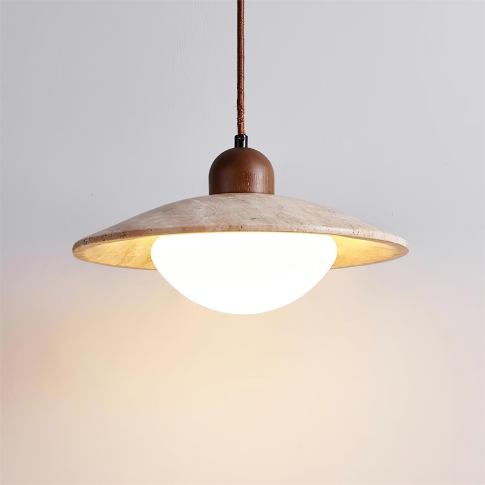 Ritta Pendant Lamp Travertine Minimalist - Letslighting