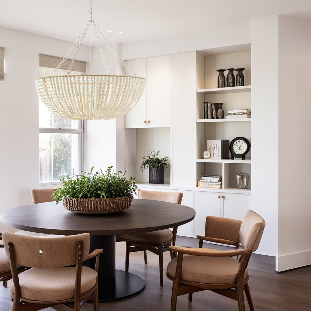 Colora Postmoderner Luxus Perlen Holz Kronleuchter-Letslighting