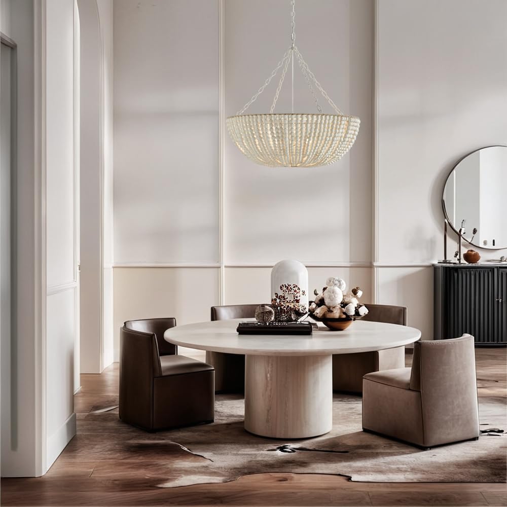 Colora Postmoderner Luxus Perlen Holz Kronleuchter-Letslighting
