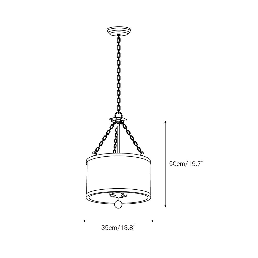 Helix Pendelleuchte Stoff Trommel Kreativität-Letslighting