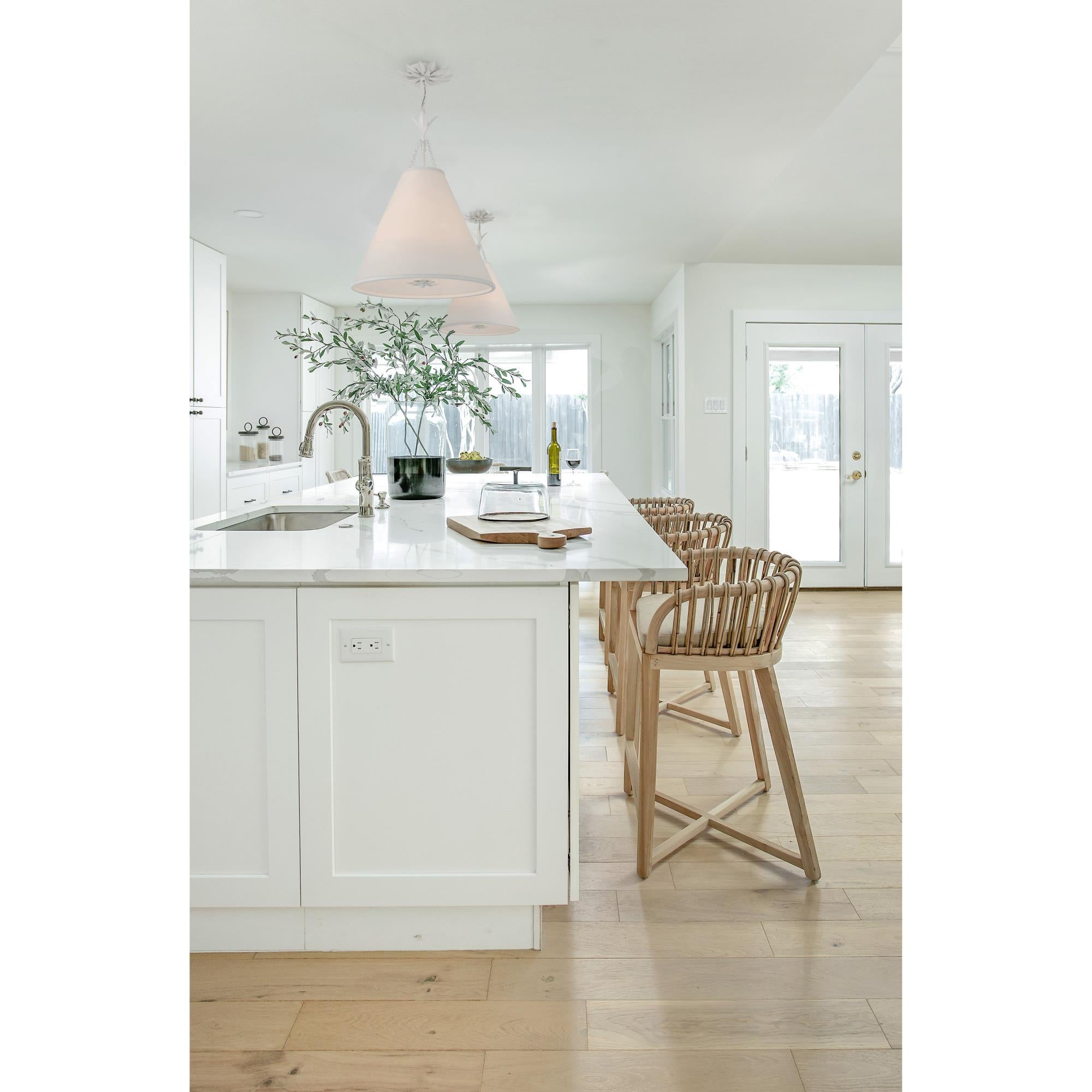 Aeon Modern Minimalist Brass Metal Fabric Pendant Lamp - Letslighting