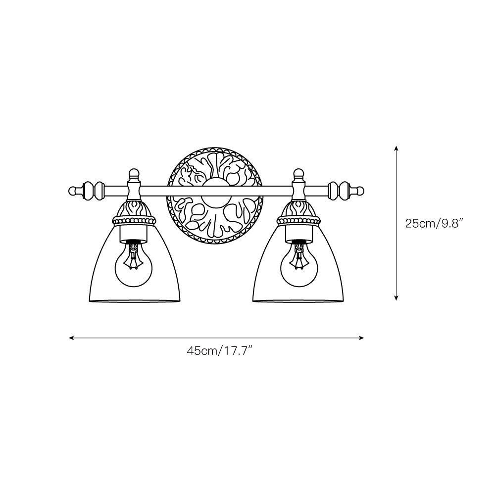 Orion Industrielle Vintage Wandleuchte aus Glas-Letslighting