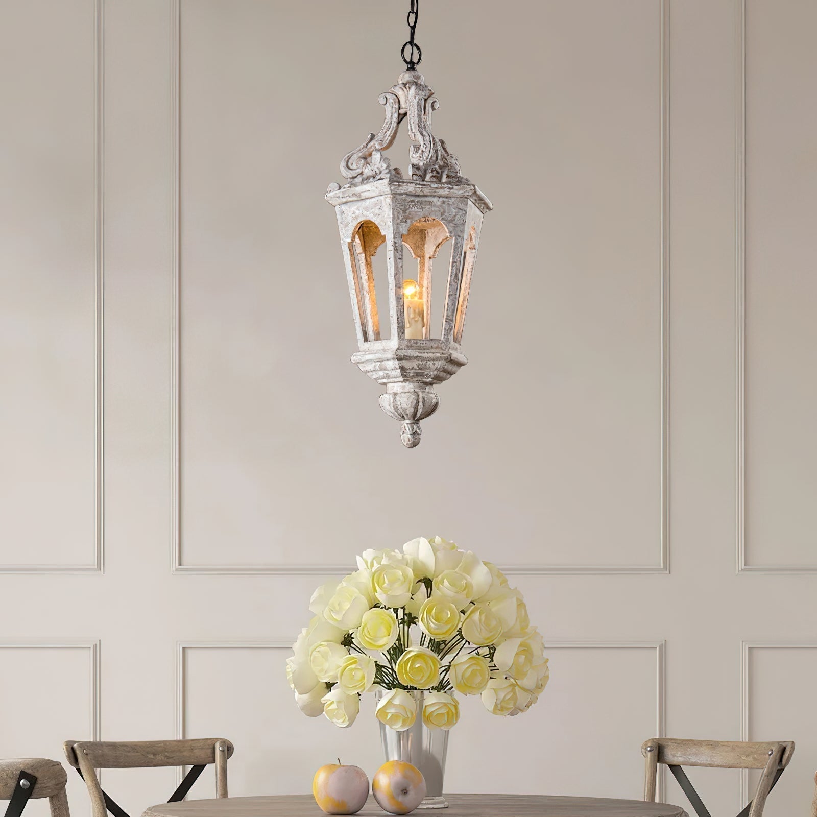 Seren Postmodern Luxus Eleganz Holz Harz Laterne Pendelleuchte-Letslighting