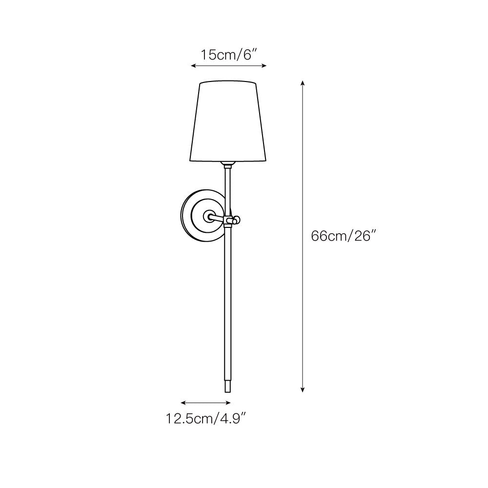 Platina Messing Stoff Wandleuchte-Letslighting