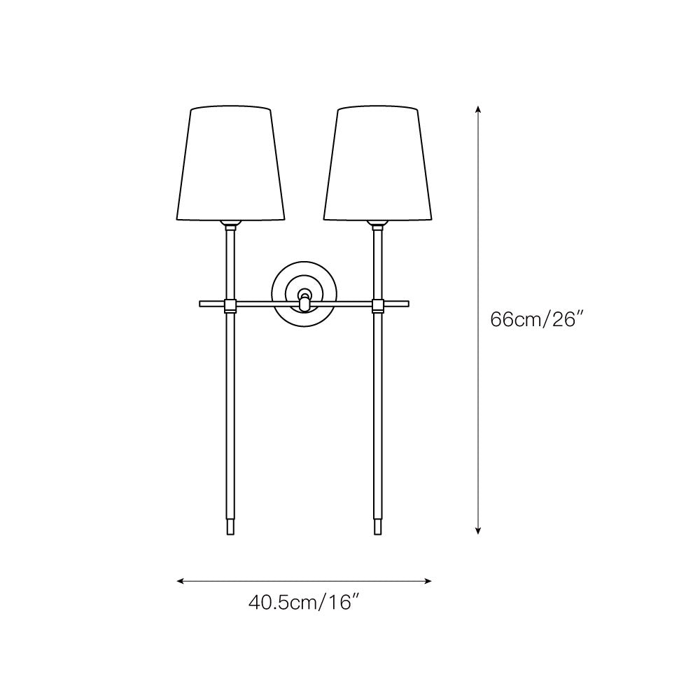 Platina Messing Stoff Wandleuchte-Letslighting