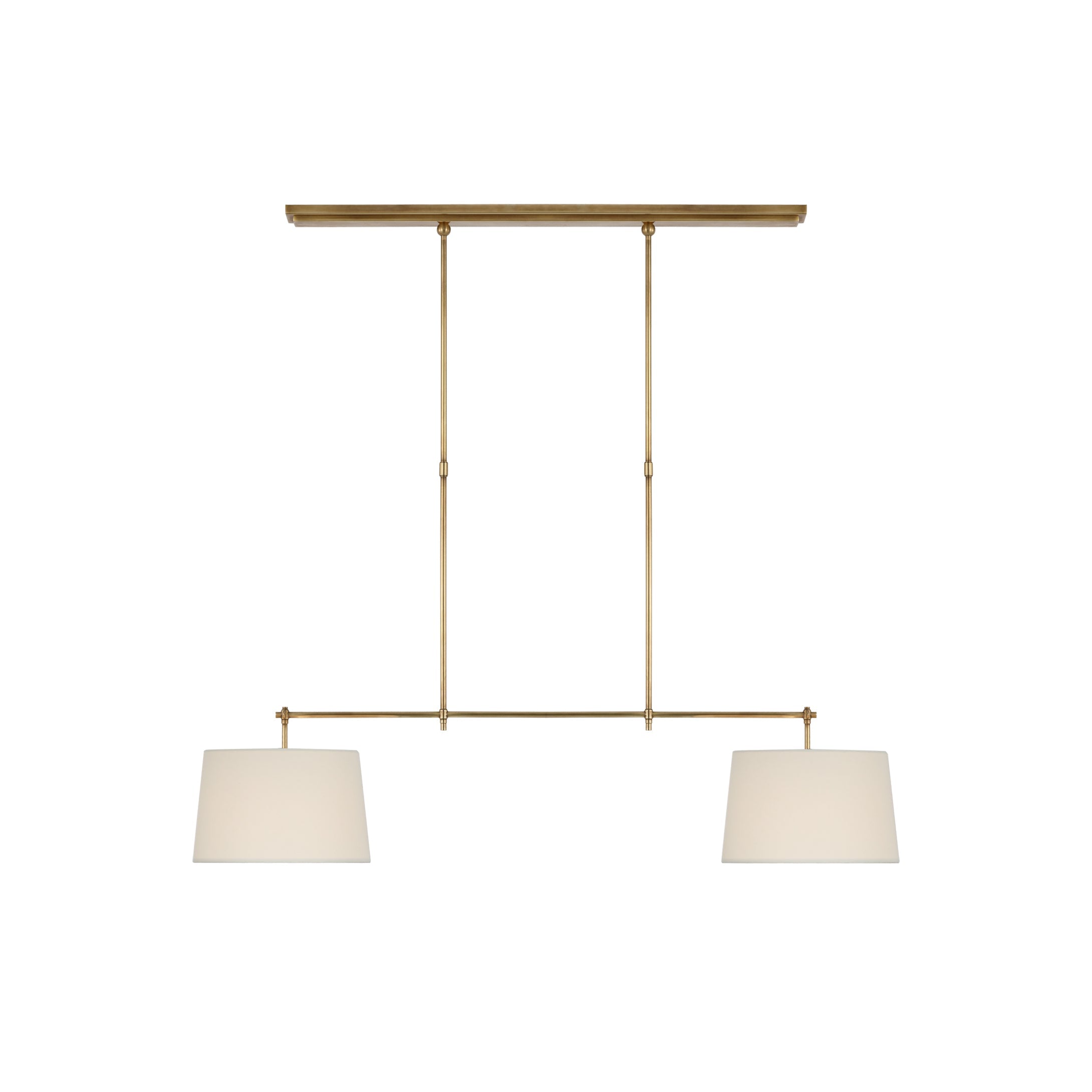 Kaleido Elegante lineare Pendelleuchte aus Messing und Stoff-Letslighting