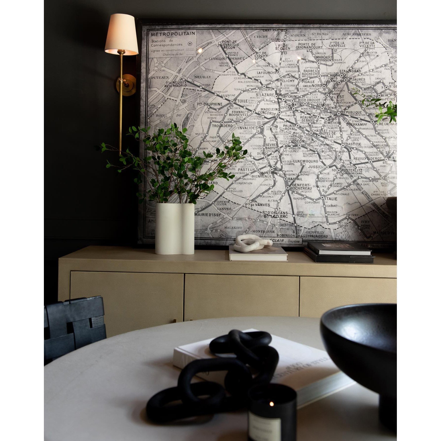 Platina Messing Stoff Wandleuchte-Letslighting
