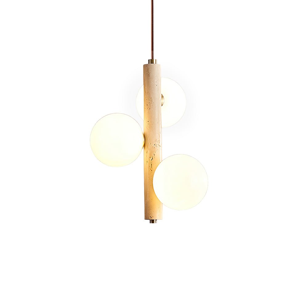Aursorel Multi-Globe Travertine Pendant Light - Neutralighting