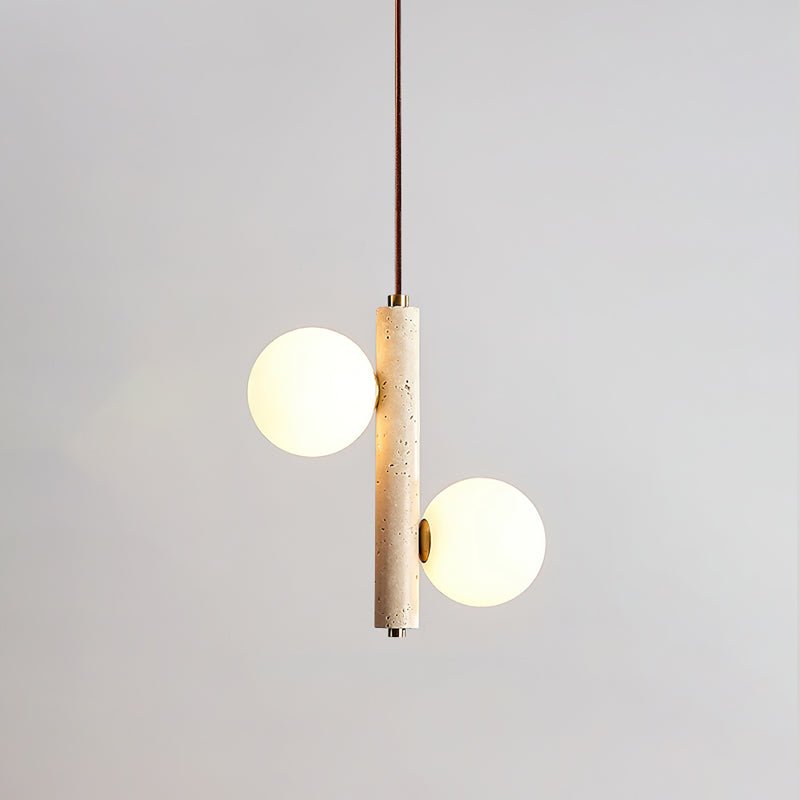 Aursorel Multi-Globe Travertine Pendant Light - Neutralighting