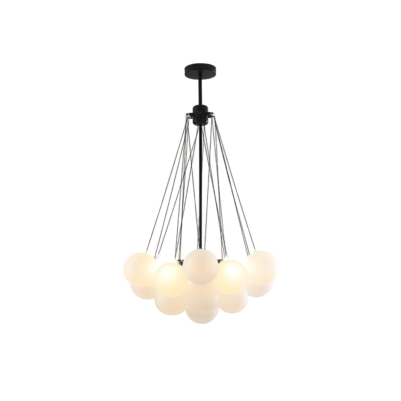 Lustra Kronleuchter Bubble Milchglas-Letslighting