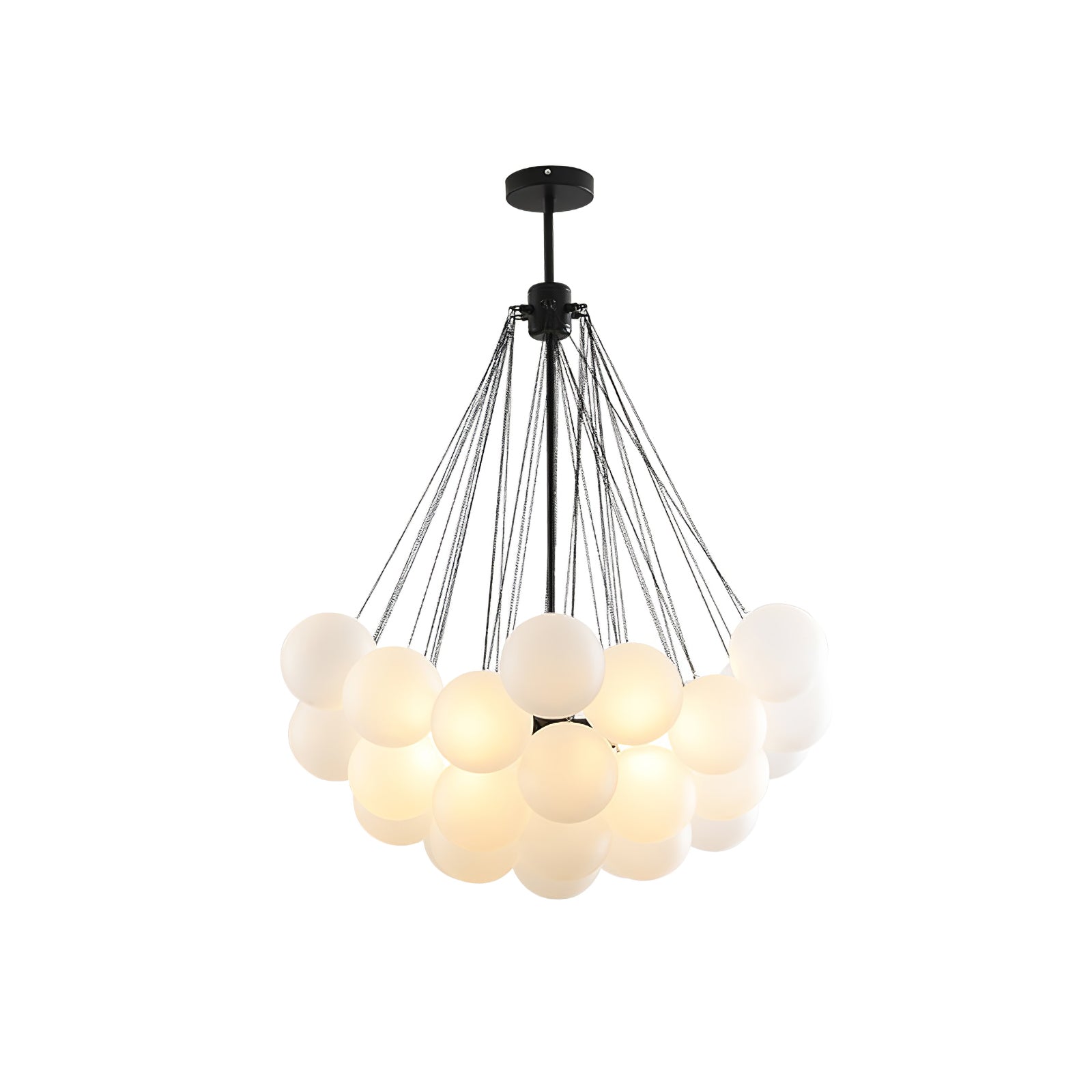 Lustra Kronleuchter Bubble Milchglas-Letslighting