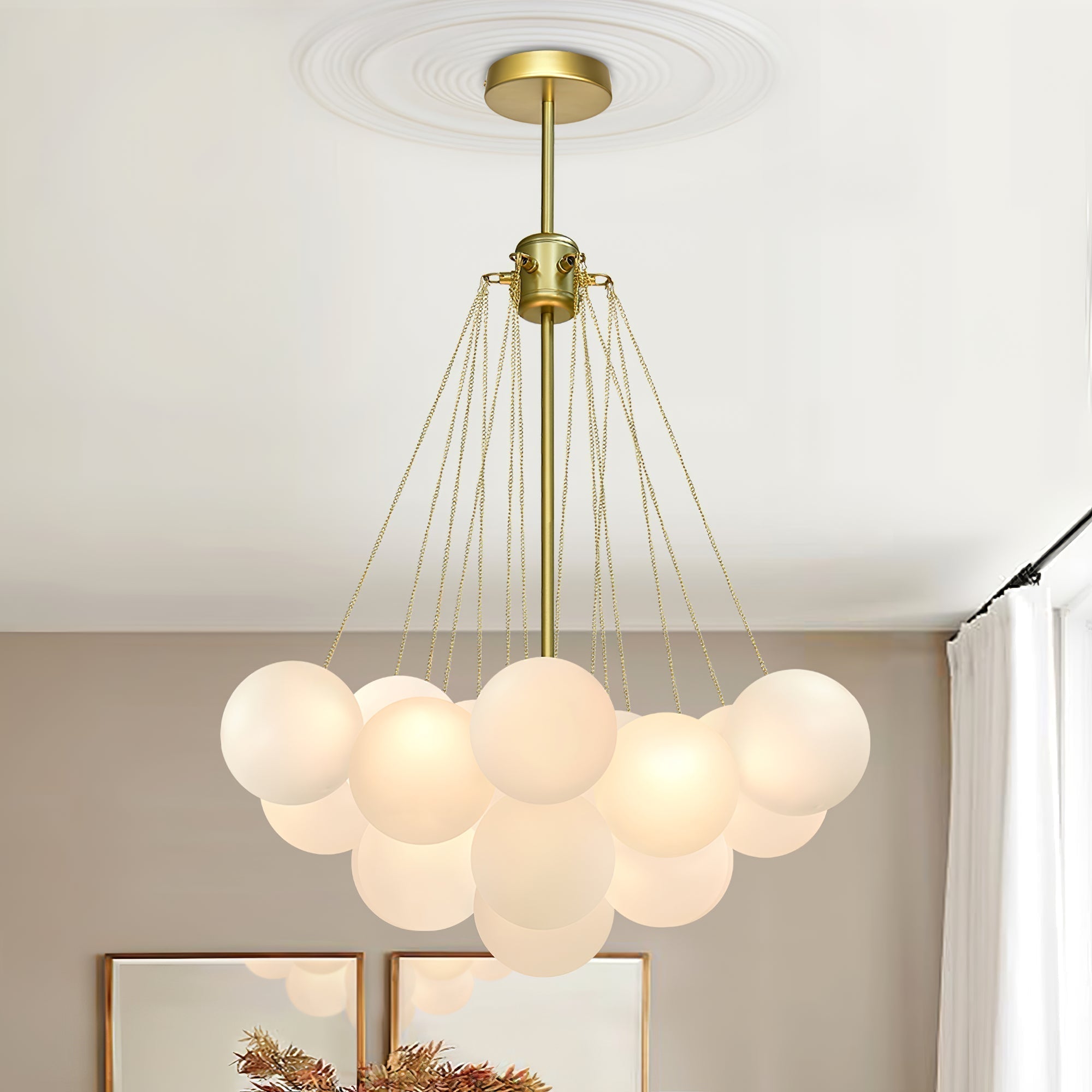 Lustra Kronleuchter Bubble Milchglas-Letslighting