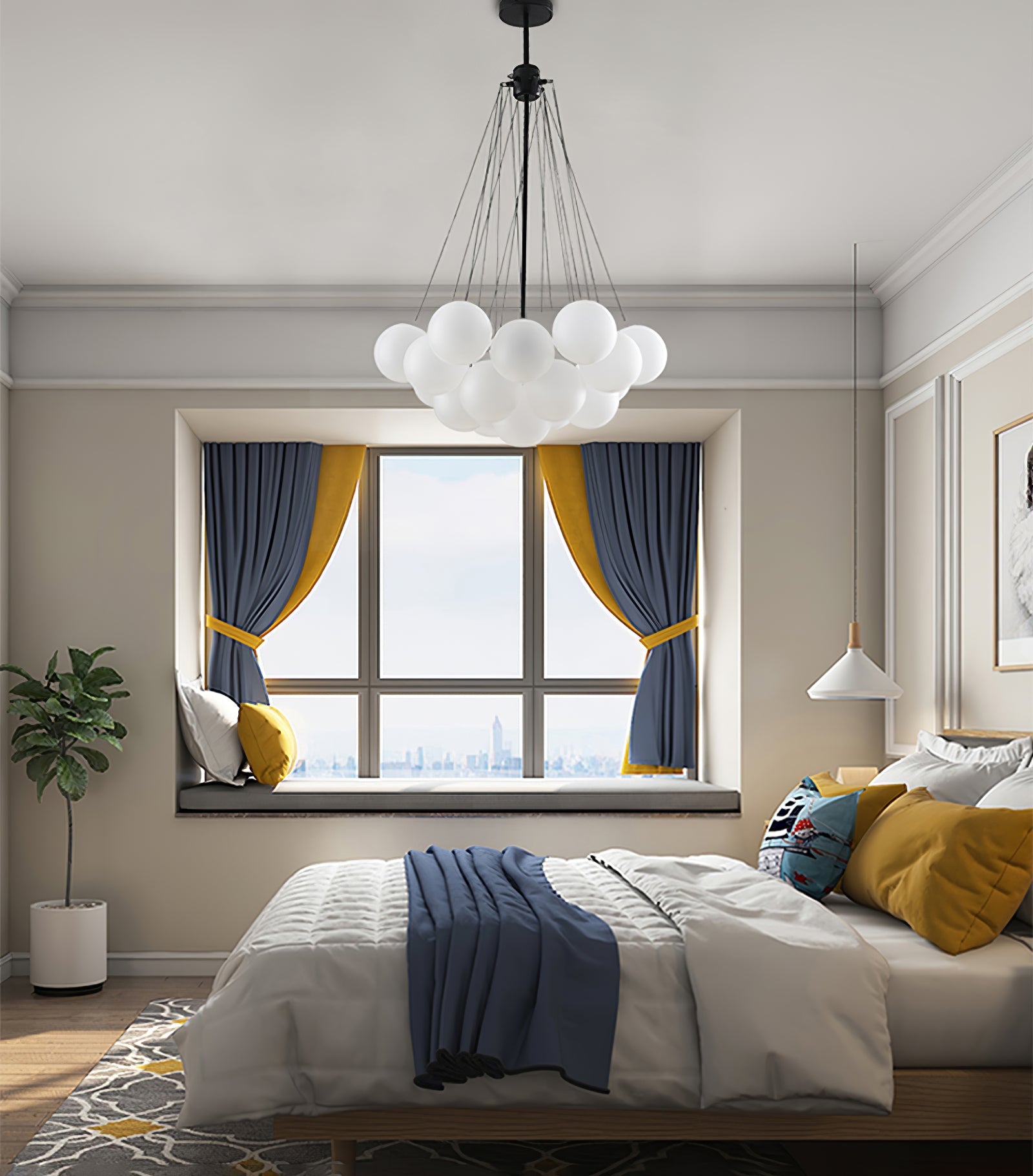 Lustra Kronleuchter Bubble Milchglas-Letslighting