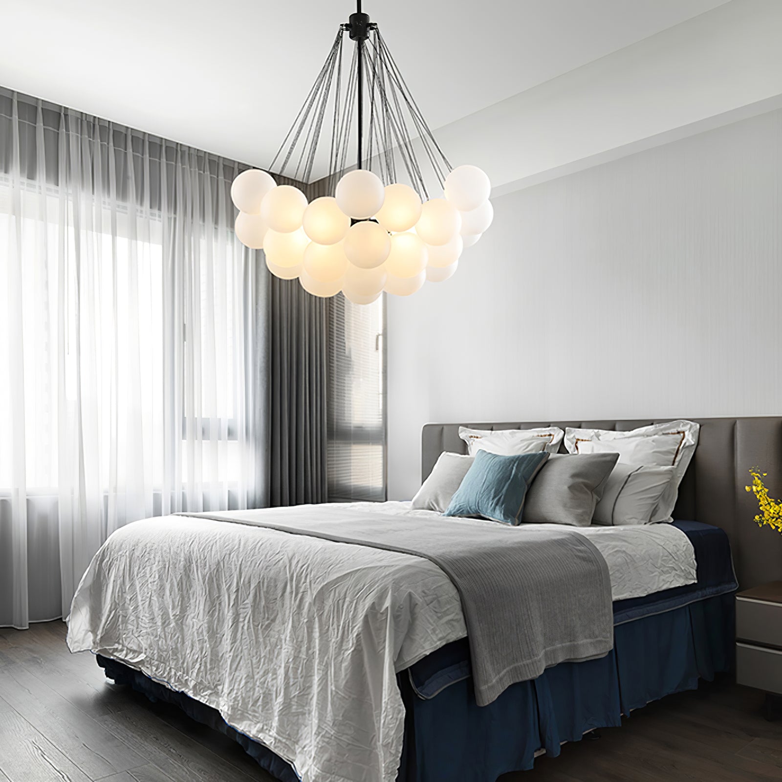 Lustra Kronleuchter Bubble Milchglas-Letslighting