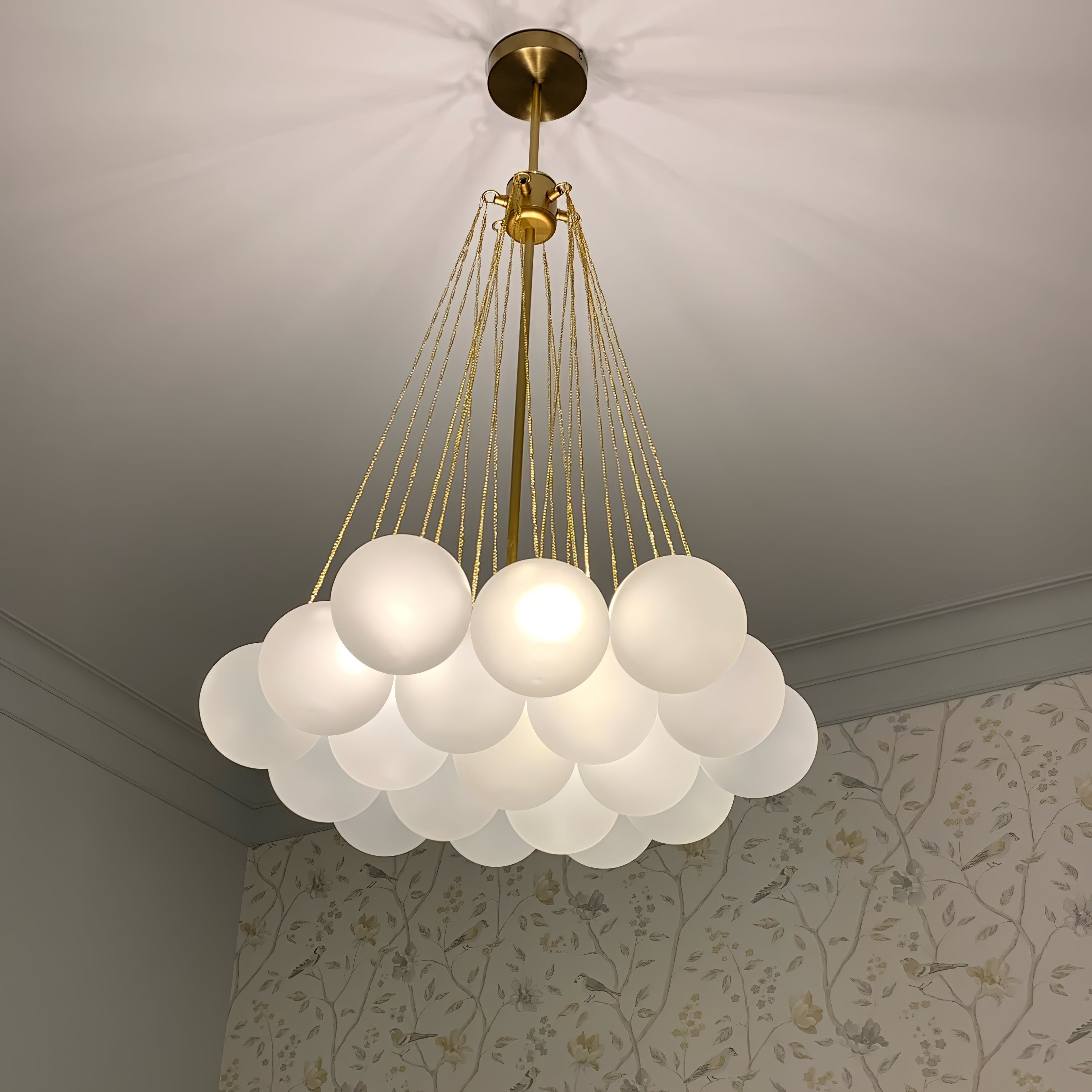 Lustra Kronleuchter Bubble Milchglas-Letslighting